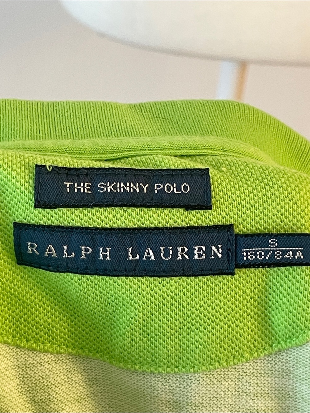 Vintage Polo Ralph Lauren Equestrian Polo Shirt Bridle Saddle Print Lime Green S - Picture 12 of 13